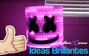 como hacer la mascara de marshmello