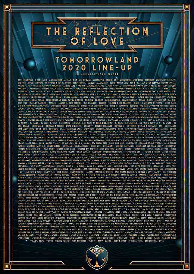 Line Up Tomorrowland 2020